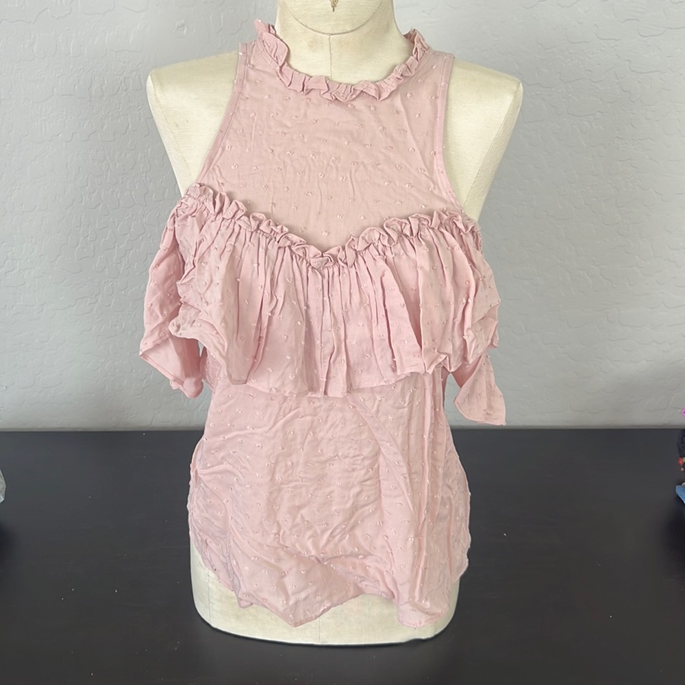Express off the shoulder pink top